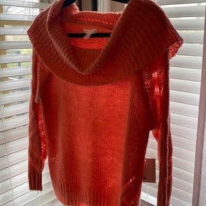 Lauren Conrad Salmon Off Shoulder Sweater